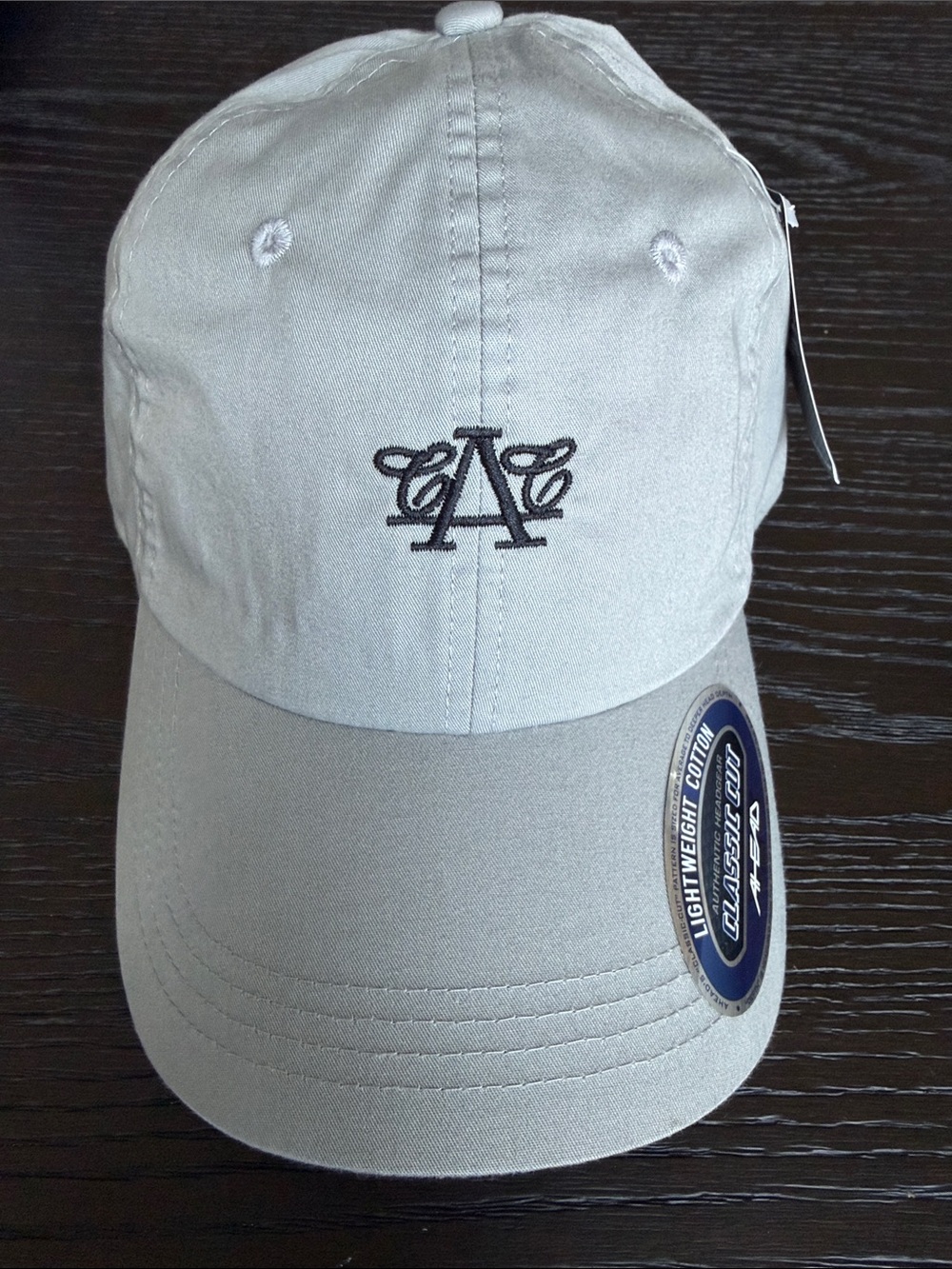 Austin Country Club Light Gray Baseball Cap with Black Embroidered Logo